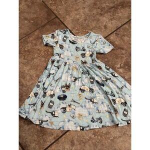 Posh Peanut Toddler Girls 2T Twirl Dress Police Print VGC